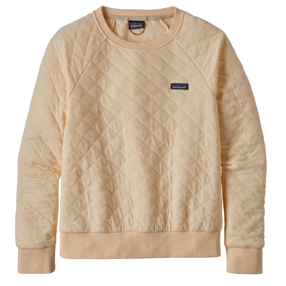 Patagonia Women’s Organic Cotton Quilt Crew in Cream, Excellent Condition